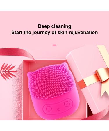 Toseky Face Exfoliator Scrubber | Penguin Shape Vibrating Face Scrub Brush - Rechargeable Wash Brush for Deep Cleaning Skin Waterproof Skin Care Face Brushes Red - Buy Online on SooperMarket.com