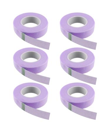 6 Rolls Lash Tape Adhesive Eyelash Tapes Makeup Tape Micropore Tape for Lash Extension Supplies 9 m Each Roll (6 Purple)