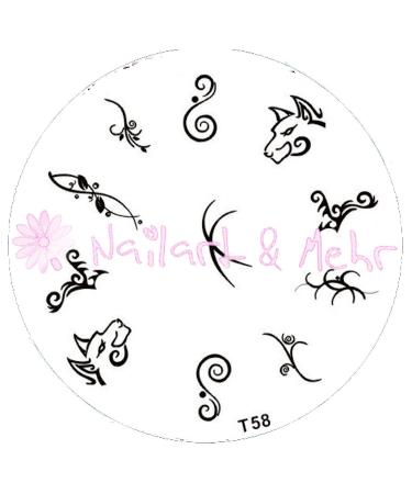 STAMPING STENCIL # T-58 Tribals tendrils