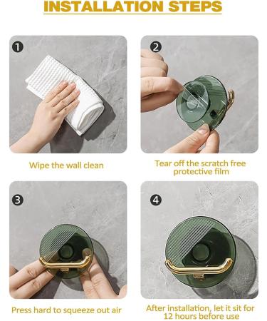Veeteah Plug-in Cable Holder & Organizer - Toothbrush & Razor Hook Drill-Free Self-Adhesive Storage in Translucent Green - Buy Online on SooperMarket.com