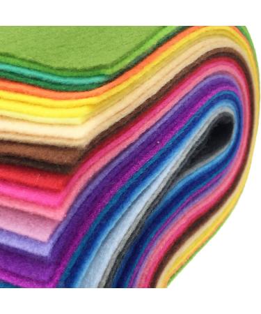Flic-Flac 28pcs 12x8 inches 1.4mm Thick Soft Felt Fabric Sheet Assorted Colors DIY Craft Sewing Squares Pack - Buy Online on SooperMarket.com