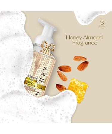 Lovery Honey Almond Foaming Hand Soap 3-Pack - 26.25 fl oz each - Moisturizing Hand Wash with Aloe & Essential Oils - Alcohol-Free - Perfect for Kitchen or Bathroom - Includes Free Swarovski Bracelet - Buy Online on SooperMarket.com