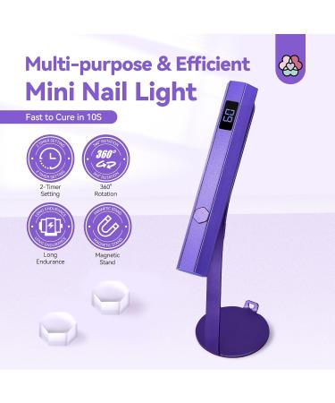 SAVILAND Handheld Magnetic UV Light for Nails - 2-in-1 Fast Curing Portable Nail Dryer & Stamper with LCD Display - Wireless Mini Gel Lamp for Gel Nails - Buy Online on SooperMarket.com