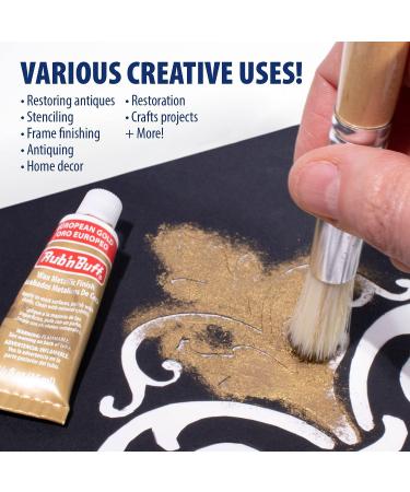 AMACO Rub n Buff Wax Metallic Finish - European Gold 15ml Tubes - Gilding Wax for Furniture Restoration - Set of 2 - Buy Online on SooperMarket.com