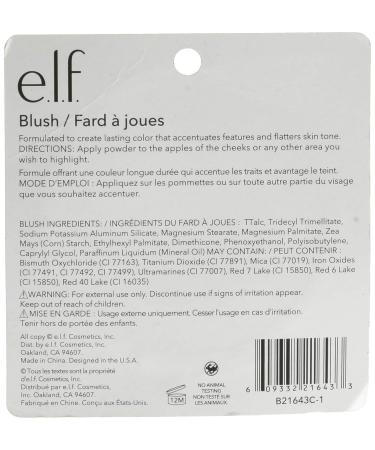 e.l.f. Blush 21643 Blushing Nature Girl 0.18 oz - Long Lasting Cheek Color - Buy Online on SooperMarket.com