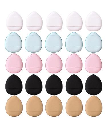 SALOCY Finger Puff  25 Pcs Finger Powder Puff Mini Makeup Sponge Puff for Foundation Concealer Cosmetic Beauty Makeup Tools
