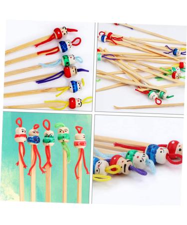 12pcs Healeved Wooden Ear Pick Set - Stainless Steel Earwax Remover Tools - Buy Online on SooperMarket.com