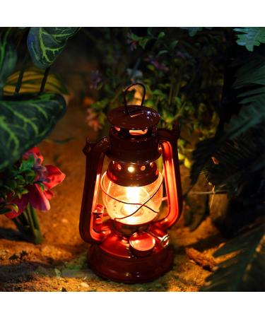 8 Inch Small Red Kerosene Hurricane Lantern Set - Perfect for Christmas Decor, Camping, and Emergency Use (4-Pack) - Buy Online on SooperMarket.com