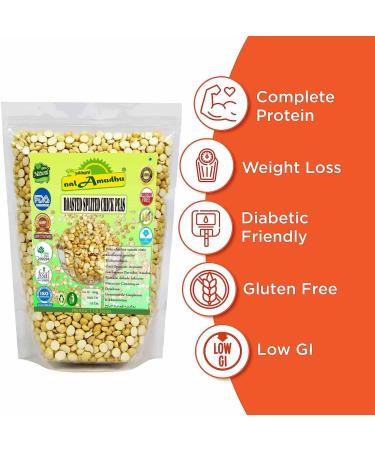 nalAmudhu Daliya Split (Oil-Free Roasted Split Chickpeas Dalia) All Natural | Vegan | Indian Origin-454g | 1Lbs | 16 Oz - Buy Online on SooperMarket.com