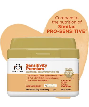 Mama Bear Sensitivity Baby Formula Powder | Reduced Lactose, Non-GMO, 2'-FL HMO | 22.5 Ounce - Buy Online on SooperMarket.com