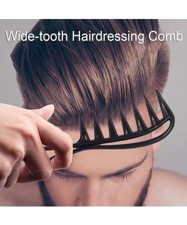 Yoezuo Wide Tooth Comb 2 PCS Curling Comb Coarse Tooth Comb Hair Comb Set Heat Resistant Antistatic Coarse Hair Comb Styling Comb for Women Men Hair Styling Salon (Black) - Buy Online on SooperMarket.com