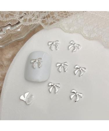 3D Metal Embellishments 20pcs Bowknot Decorations For Individual Styles 03 White K - Buy Online on SooperMarket.com