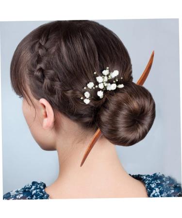 Mikinona 1pc Wooden Hairpin Retro Hair Forks Chinese Style Hairpin Bridal Hair Clip Girl Hair Accessories Bridal Hair Accessories Hair Sticks Hair Barrettes Hair Accessory Sandalwood - Buy Online on SooperMarket.com
