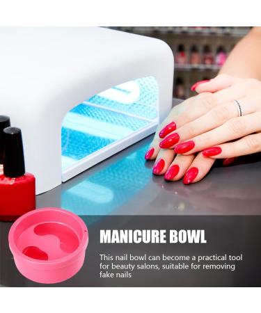 Wontool Bowl | Soak Nail Salon Bowl | Nail Soaking Container Manicure Hand Bowl Art Hand Wash Spa Tool Manicure Tool for Salon Home Pink - Buy Online on SooperMarket.com