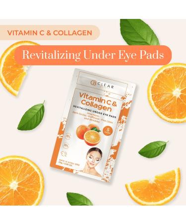Vitamin C & Collagen Under Eye Patches 3 Pack | Reduce Dark Circles & Puffiness | Anti-Aging Eye Pads | Cruelty-Free Korean Skincare (15 Pairs - Buy Online on SooperMarket.com