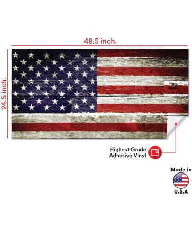 Pixelverse Design USA Flag Cornhole Board Skin Wrap Decal | Weather Resistant Vinyl Sticker for Corn Hole Bean Bag Toss Game | 24.5x48.5 - Ideal for Children, Adults, Colleges, Festivals & Bars - Buy Online on SooperMarket.com