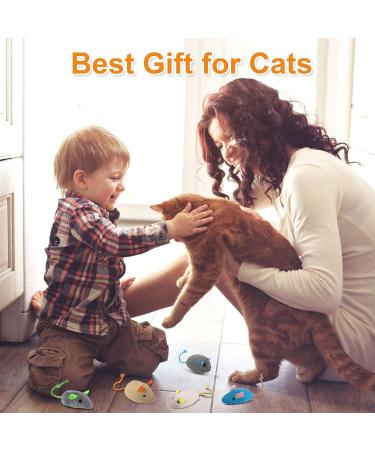 Dacitiery 9Pcs Catnip Mice Toys - Interactive Play & Teeth Cleaning for Cats & Kittens - Buy Online on SooperMarket.com