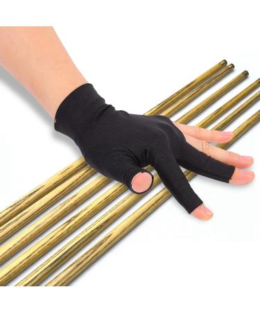 EJOYOUS 2 pieces of billiard gloves unisex stretchy 3 finger snooker glove left billiard glove for billiards 3-finger gloves Billard snooker Queue gloves