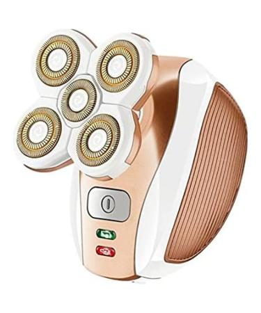 Meeteasy Electric Leg Shaver for Women - Rechargeable Painless Lady Razor for Leg Face Lips Body Underarms Armpit - Female Cordless Bikini Trimmer (Gold)