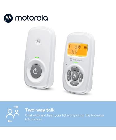 Motorola Nursery AM24 Audio Baby Monitor with Room Temperature Display, High Sensitivity Microphone, Two-Way Talk - White | Single MBP24 - Buy Online on SooperMarket.com