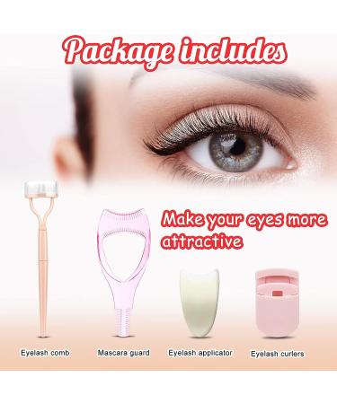 Juome 4 in 1 Eyelash Applicator Tool Kit - False Lash Clip, Curler, Separator & Comb Set for Women - Buy Online on SooperMarket.com
