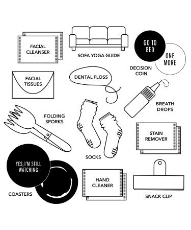 Binge-Watching Survival Kit for Friends & Family | 18 Essential Items for At-Home Spa Day | Fun Portable Gift Box - Buy Online on SooperMarket.com