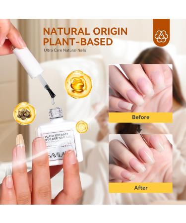 SAVILAND Clear Builder Nail Gel - 15ml | Strong Hard Gel & Nail Strengthener with Castor Oil & Vitamin E for Nail Extensions & Repair - Buy Online on SooperMarket.com