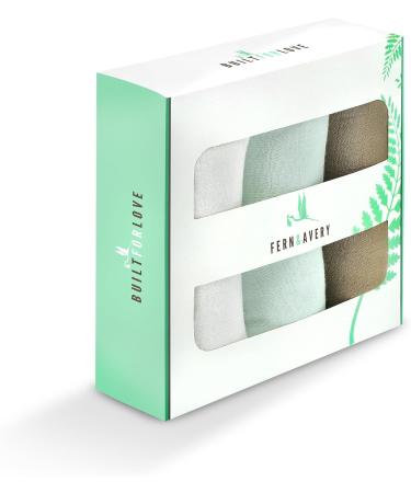 Fern & Avery Muslin Swaddle Blankets - Gender Neutral Newborn Essential - Mint Theme - Buy Online on SooperMarket.com
