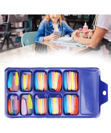 Colorful Nail Tip Pure Color Full Cover Nail Tip Home Salon Stylish Colorful False ABS Material Fake Nail Manicure Tool Easy to Cut(05) - Buy Online on SooperMarket.com