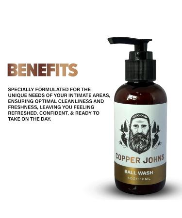 Ball Wash for Men | Refresh & Hydrate Your Body | Cedarwood Tea Tree & Lemon - 4oz - Buy Online on SooperMarket.com