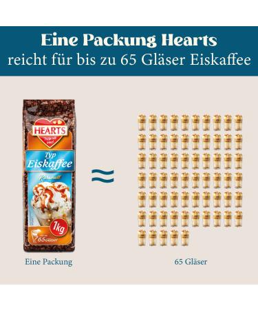 Hearts Eiskaffee Karamell 2 Pack | Instant Coffee Powder | Creamy Caramel Flavor | Serves 160 Cups | Quick Summer Beverage - Buy Online on SooperMarket.com