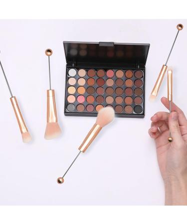 Makeup Brush Set for Women Beaded Rose Gold DIY Faux Fiber Make Up Brushes for Eyeshadow Concealer Eyebrow Foundation Contour Makeup Supplies - Buy Online on SooperMarket.com