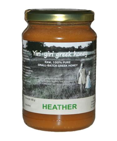 RAW GREEK HONEY 100% PURE - MEDITERRANEAN AUTUMN HEATHER 480g - from the Mantoudi area of Evvoia