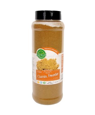 Ground Cumin Powder | 16 oz - 453 g Reseable Bag, Bulk | Gluten Free | Ground Cumin | Extra Grade Cumin Seasoning | Middle Eastern Spices | by Eat Well Premium Foods