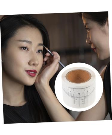 WOONEKY 2 Rolls Adhesive Brow Ruler Stickers Eyebrow Measuring Sticker Makeup Supplies White - Buy Online on SooperMarket.com