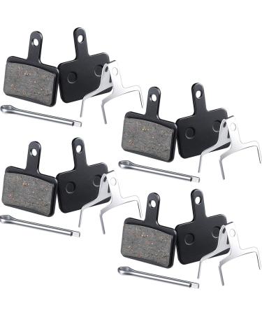 Zonon 4 Pairs Bike Brake Pads Competible with TRP Tektro Shimano Deore Br-M575 M525 M515 T615 T675 M505 M495 M486 M485 M475 M465 M447 M446 M416 M415 M395 M375 M315 M355 C501s Semi Metallic Pads