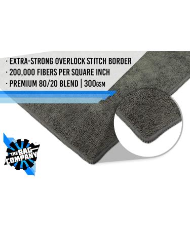 Rag Company All-Purpose Terry Cleaning Towels 12x12 Grey 12-Pack - Commercial Grade, Highly Absorbent, Lint-Free, Streak-Free for Kitchens, Bathrooms, Offices - 300gsm - Buy Online on SooperMarket.com