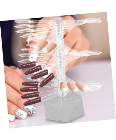 ABOOFAN Nail Tips Display Stand Nail Practice Display Stand Manicure Nail Display Stand Nail Practice Stand Nail Art Stands Nail Art Practice Stand Nail Art Supply Acrylic Sample Spiral 6.2x6.2cm Grey - Buy Online on SooperMarket.com