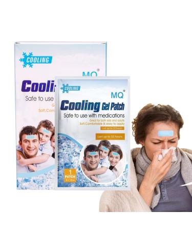 Virtcooy Cooling Front Patch | Cooling Strips Patch for Forehead Portable Fever Patches with Cooling Gel Pads for Sunburn