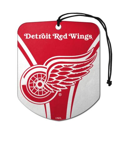 FANMATS NHL - Detroit Red Wings Air Freshener 2-pk 2.75 x 3.5 - "Winged Wheel Primary Logo & Wordmark
