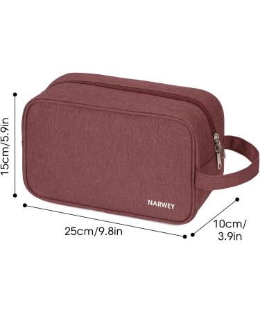 Travel Toiletry Wash Bag for Men and Women | Dopp Kit Shaving Bag | Jujube Red - Buy Online on SooperMarket.com