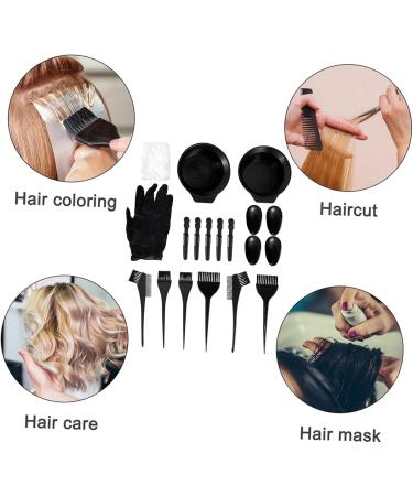 Mikinona 1 Set Hair Coloring Tools Hairdressing Clips Hair Mixing Bowl Hair Tinting Bowl Hair Color Brush Dye Mixing Bowl Professional Styling Tools Hair Coloring Kit Plastic Hair Dye Cloak - Buy Online on SooperMarket.com