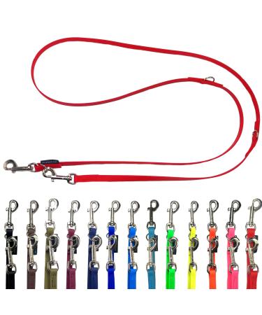 Biothane dog linen small dogs / large dogs adjustable 2m / 2.40m / 2.80m / 3.50m / 5m silver hook 9mm / 13m m / 16mm (2.40m x 13mm red) 2.40m x 13mm red