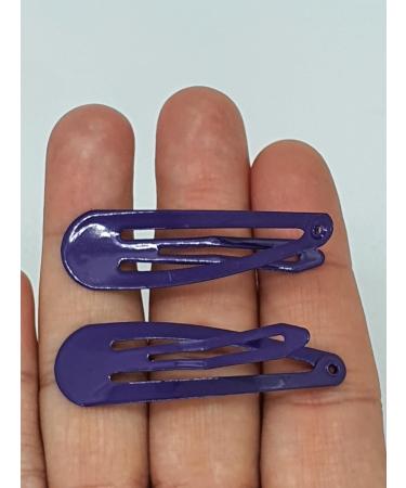 6 PCS Metal Snap Hair Clips - Purple Hair Grips 5CM Long - Buy Online on SooperMarket.com