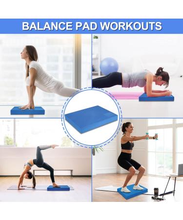 5BILLION XL Foam Balance Pad for Physical Therapy & Yoga - Non-Slip Exercise Pad for Fitness & Stability Workouts - Blue, Large Size (19.6 x 15.7 x 2.4) - Buy Online on SooperMarket.com