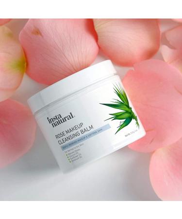 InstaNatural Rose Makeup Cleansing Balm - Hydrating 4 oz | Gentle Makeup Remover - Buy Online on SooperMarket.com