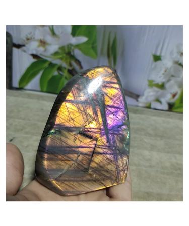 Natural Crystal Rough 650g-700g Natural Purple Light Labradorite Stone Gemstone and Crystal Original Grinding Heal Home Decoration 1pc