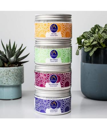 Buy Absolute Aromas Detox Bathing Salt 300g | Magnesium Sulfate & 100% Pure Essential Oils | Cleanse & Revitalize with Juniper Berry Geranium Palmarosa Grapefruit & Cedar Oil - Buy Online on SooperMarket.com