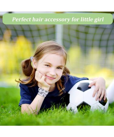 8 Piece Soccer Hair Scrunchies - No Crease Elastic Hair Bands for Girls and Women Players - White Soccer Hair Accessories - Buy Online on SooperMarket.com