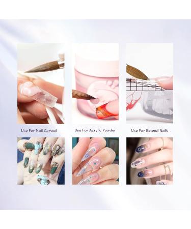Aokitec Sable Kolinsky Nail Brush #18 - Professional Acrylic Brush for Nail Art | High-Quality Wood Manicure Tool | Violet - Buy Online on SooperMarket.com